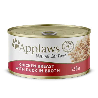 Applaws Natural Wet Cat Food Chicken Breast with Duck in Broth (5.5-oz single)