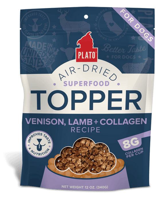 Plato Venison, Lamb & Collagen Food Topper Recipe For Dogs (12 oz)