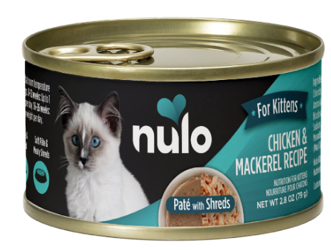 Nulo Kitten Chicken & Mackerel Recipe Pate with Shreds (2.8-oz)