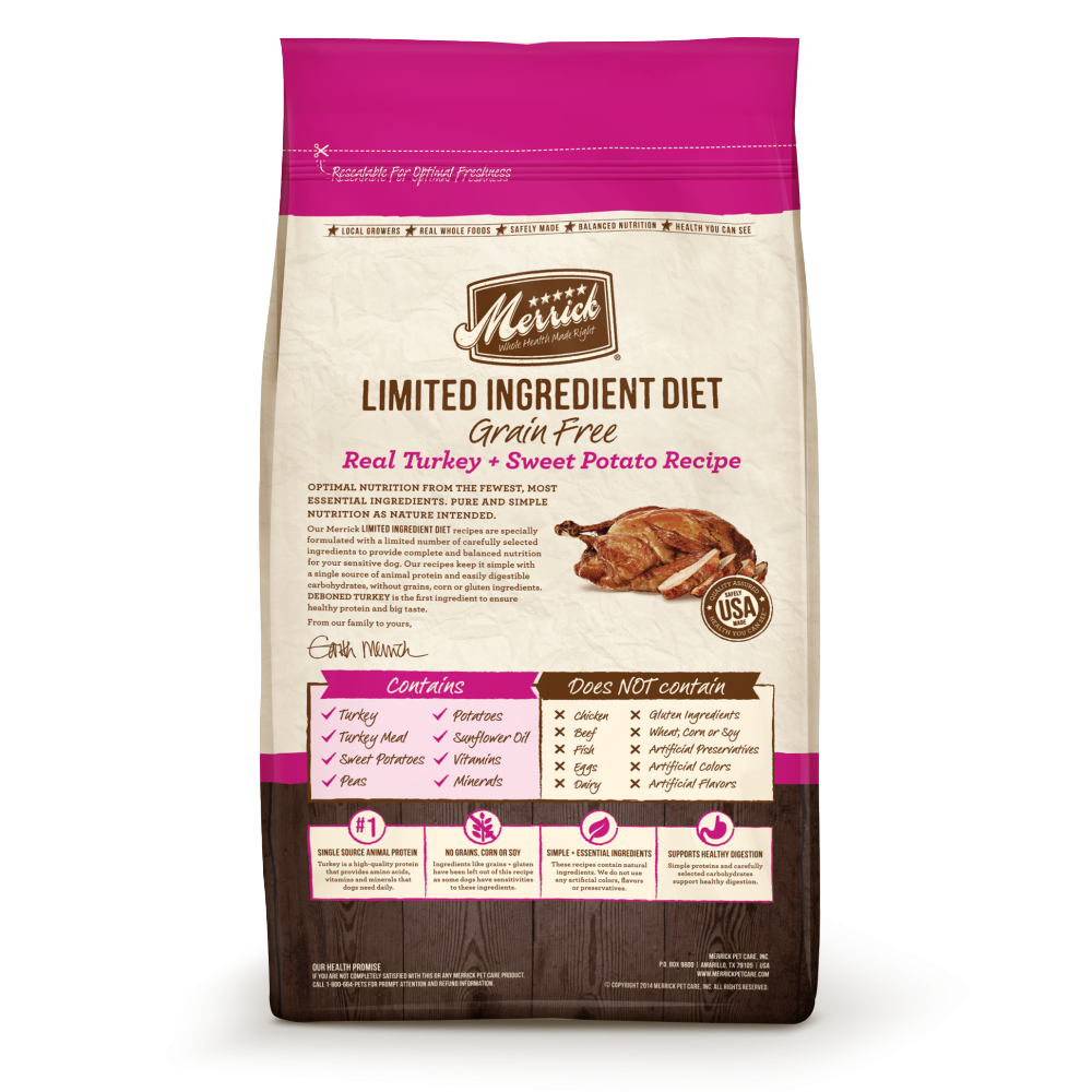 Merrick Limited Ingredient Diet Grain Free Real Turkey Chickpeas