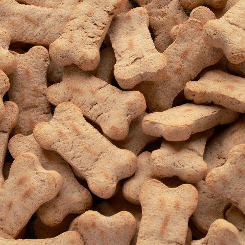 A close-up of dog treats.