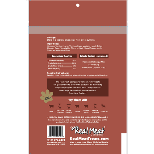 The Real Meat Company Real Meat Dog Treats Venison Jerky Bits (12 Oz)