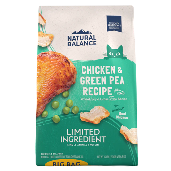 Natural Balance L.I.D. Limited Ingredient Grain Free Chicken & Green Pea Recipe Dry Cat Food