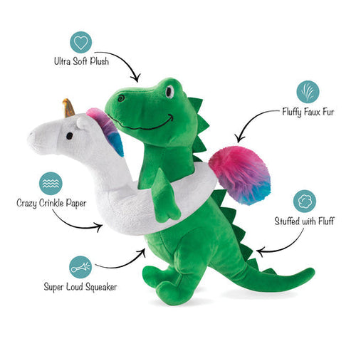 PetShop by Fringe Studio Summa Time Rex Dog Toy (10 h x 11 w x 5 d)