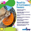 SodaPup Camp eMat Enrichment Lick Mat (8” diameter 0.25” thick, Orange)