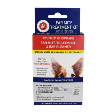 Miracle Care R-7M Ear Mite Treatment Kit for Dogs