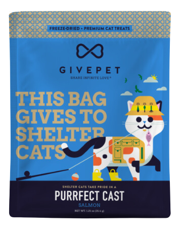 GivePet Grain Free Freeze-Dried Cat Treats Purrfect Cast Salmon (1.25 oz)