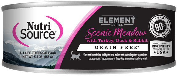 NutriSource® Scenic Meadow Grain Free Turkey, Duck & Rabbit Blend Canned Cat Food