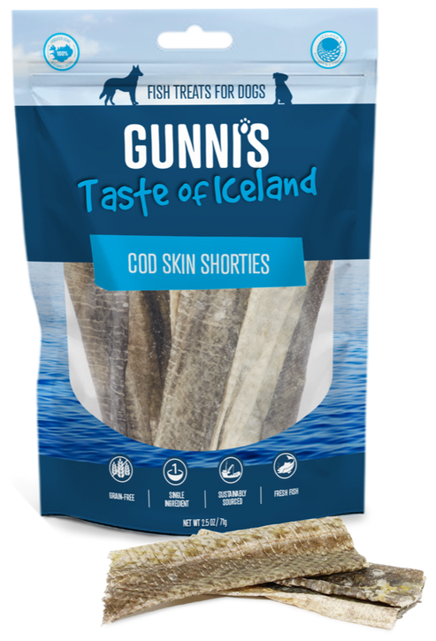 Gunnis Cod Skins Shorties Dog Treats