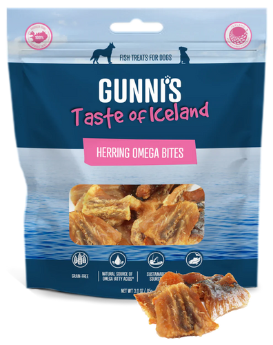 Gunni's Herring Omega Bites Dog Treats (3 oz)