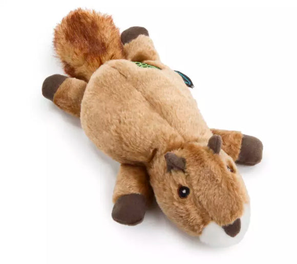 GoDog Squirrel Chew Guard Squeaky Plush Dog Toy
