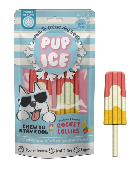 Ethical Pet Spot Rocket Lollies Yogurt, Strawberry & Banana Flavor Dog Treats (2 Pack)