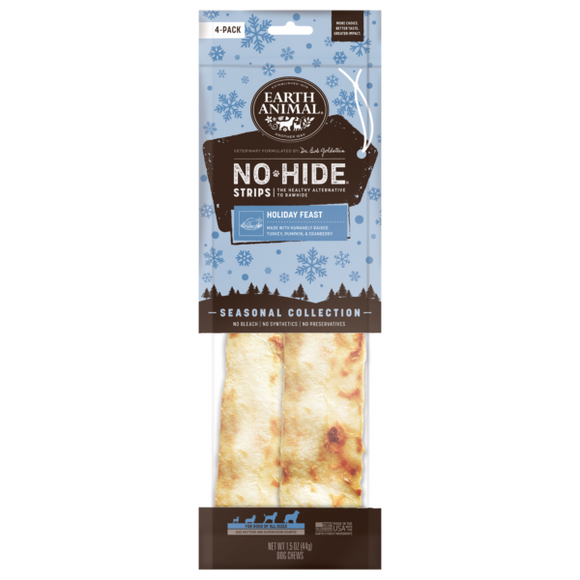 Earth Animal No-Hide® Holiday Feast Strips (4-pack)