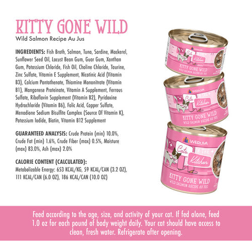 Weruva Kitty Gone Wild Wild Salmon Recipe Au Jus Canned Cat Food