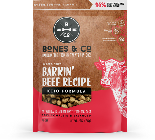 Bones & Co. Barkin' Beef Freeze-Dried Keto Formula Dog Food (12 oz)