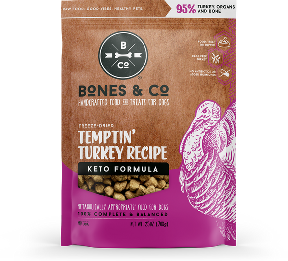 Bones & Co. Temptin’ Turkey Freeze-Dried Keto Formula (12 oz)