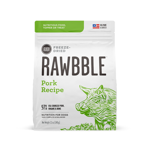 Bixbi Rawbble® Freeze-Dried Food for Dogs – Pork Recipe (26 oz)