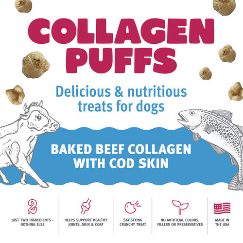 Icelandic+™ Beef Collagen Puffs with Cod Skin Treats for Dogs (2.5 oz)