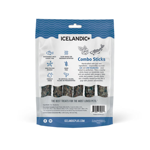 Icelandic+ Cod & Blueberry Combo Sticks For Dogs (2 oz)