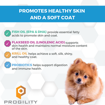 Nootie Progility Skin & Coat Soft Chew Supplement For Dogs (90 Count)