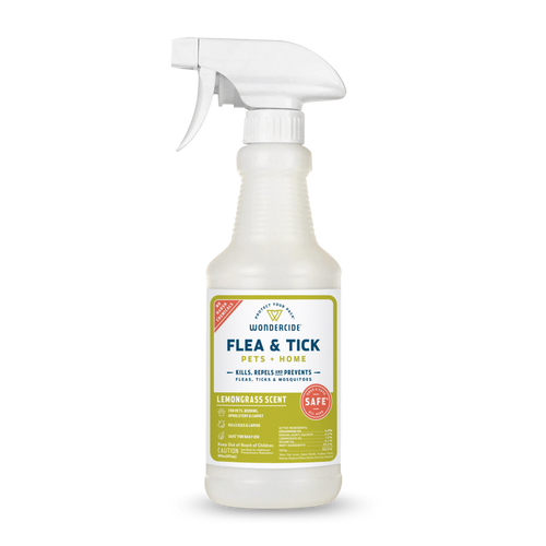 Wondercide Lemongrass Flea & Tick Spray for Pets + Home with Natural Essential Oils