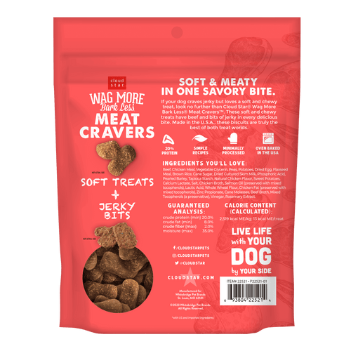 Cloud Star Wag More Bark Less Meat Cravers Soft & Chewy Beef (5-oz)