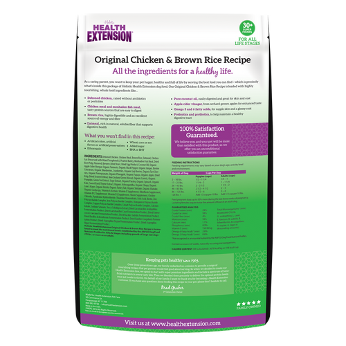 Health Extension Original Chicken & Brown Rice Recipe Dry Dog Food (1 LB)