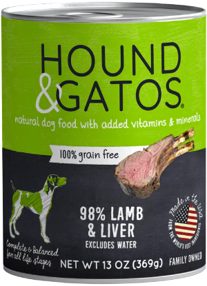 Hound & Gatos 98% Lamb & Lamb Liver Canned Dog Food
