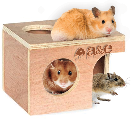 A&E Cage Co Pet Hut Hideouts (6 1/4 L x 5 1/8 W x 4 1/2 H)