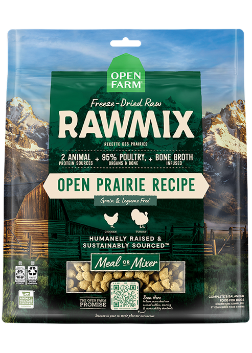 Open Farm RawMix Open Prairie Freeze Dried Raw Recipe for Dogs (13.5 oz)