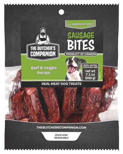 Butcher's Companion Dog Sausage Bites Beef & Veg 7.1oz