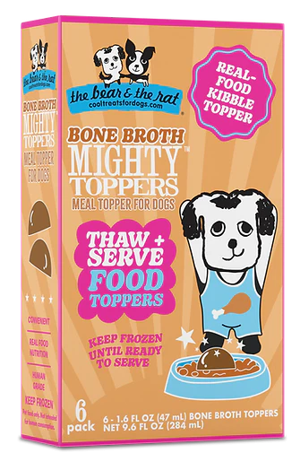 The Bear & The Rat Bone Broth Mighty Toppers for Dogs