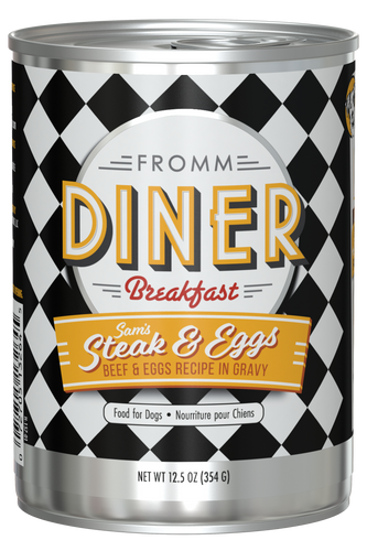 Fromm Diner Breakfast Sam's Steak & Eggs Beef & Eggs Recipe in Gravy for Dogs