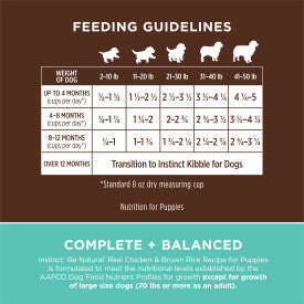 Nature's Variety Instinct Be Natural Puppy Chicken & Brown Rice Recipe Dry Dog Food