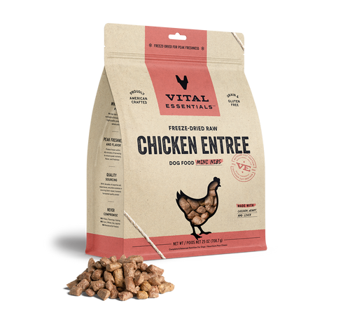Vital Essentials Freeze-Dried Raw Chicken Entrée Mini Nibs Dog Food
