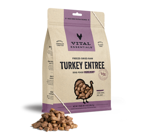 Vital Essentials Freeze-Dried Raw Turkey Entrée Mini Nibs Dog Food