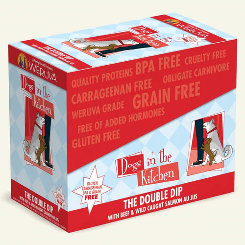 Weruva Dogs in the Kitchen The Double Dip Grain Free Beef and Salmon Dog Food Pouches