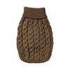 Fashion Pet Cosmo Brown Chunky Cable Knit Sweater