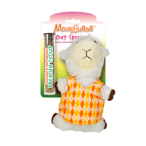 Meowijuana Get Sprung Refillable Lamb Cat Toy