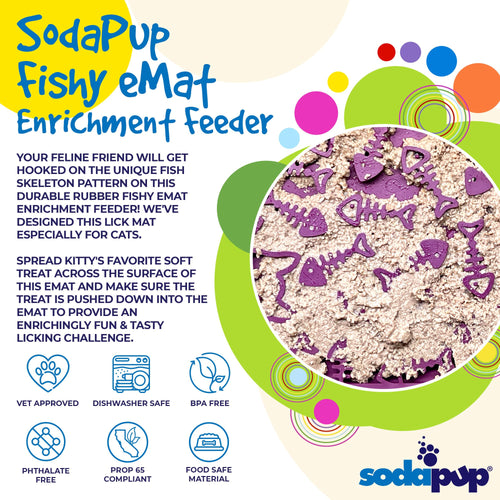 SodaPup Fishy Design Emat Enrichment Lick Mat