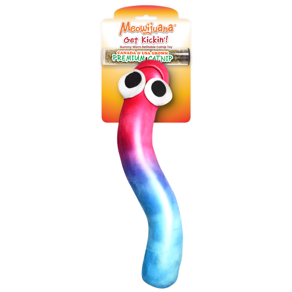 Meowijuana Get Kickin' Gummy Worm Cat Toy