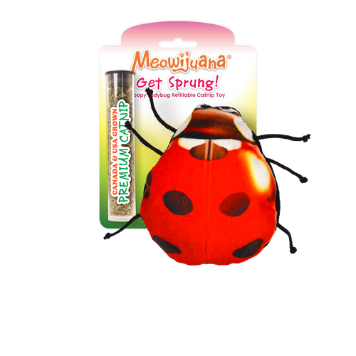 Meowijuana Get Sprung Ladybug Cat Toy