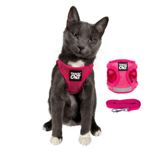 Travel Cat The Purrfectly Pink Iridescent Limited-Edition Harness & Leash Set