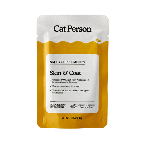 Weruva Cat Person Skin & Coat Supplement Chicken & Salmon Recipe in Gravy