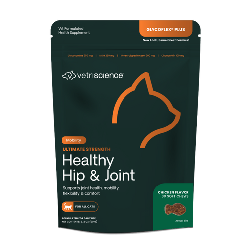 Vetriscience Ultimate Strength Healthy Hip & Joint Chicken Flavored Chews for Cats