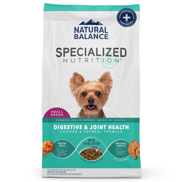 Natural Balance Small Breed Digestive & Joint Health Chicken & Oatmeal Formula Dry Dog Food