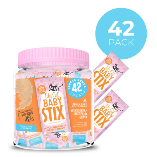 Tiki Cat® Baby™ Stix™ Wet Treats With Chicken In Creamy Gravy for Cats