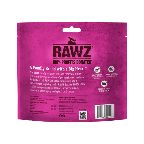 Raw Freeze Dried Rabbit, Goat's Milk & Green Mussels Crunchy Cat Treats