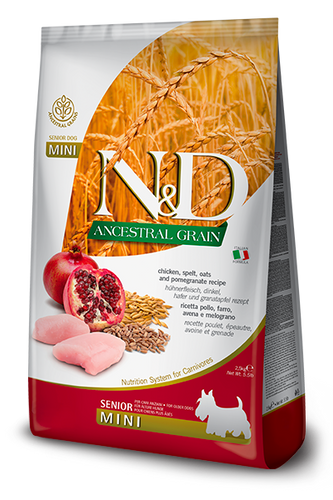 Farmina &D Ancestral Grain Canine Chicken & Pomegranate Senior Mini Food