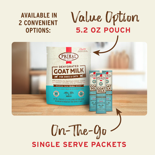 Primal Dehydrated Goat Milk for Dogs and Cats
